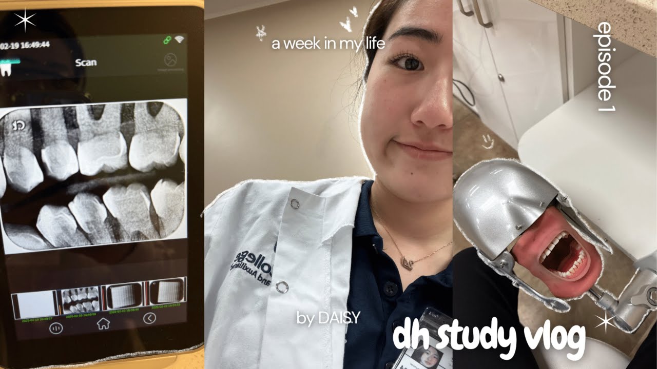 dental hygiene school vlog 🦷 | first few weeks of class, taking x-ray, studying!