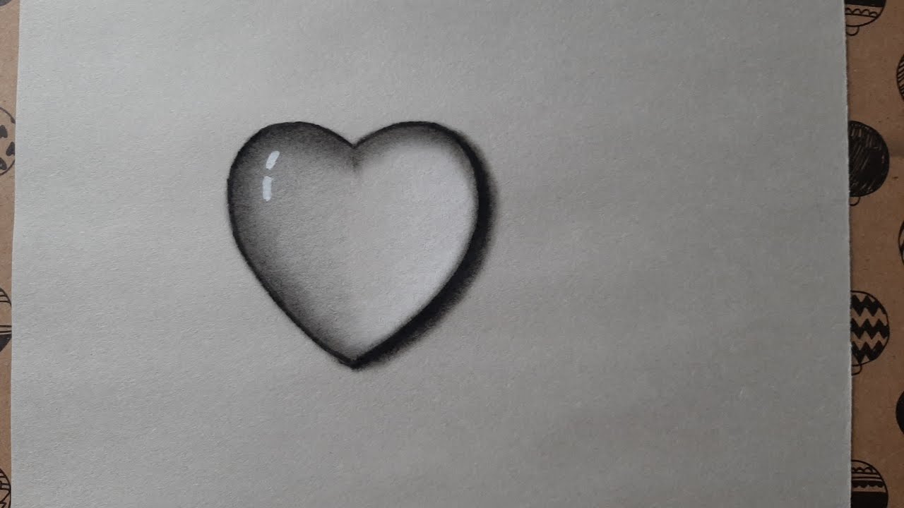 3 boyutlu kalp çizimi #2 - 3D heart drawing #2