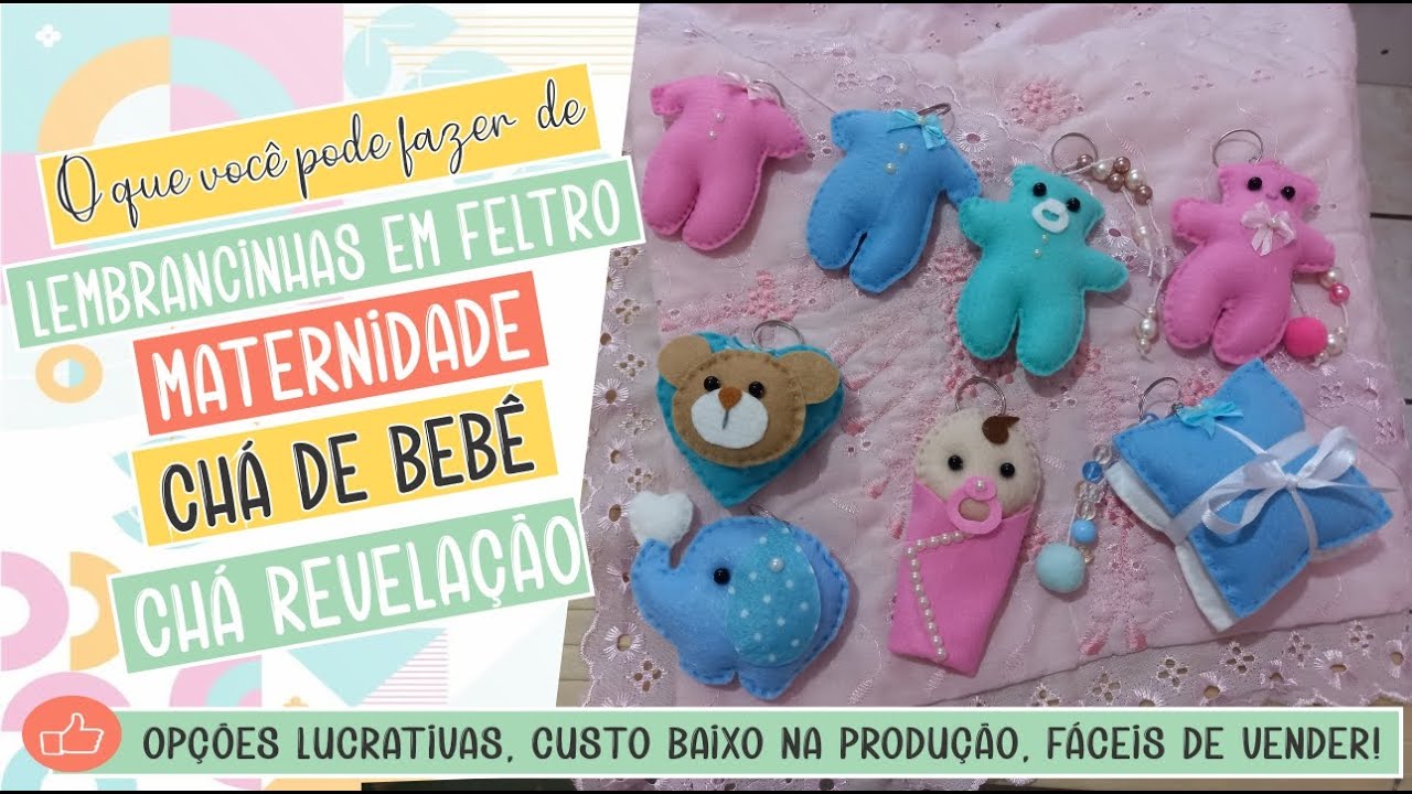 IDÉIAS PARA LEMBRANCINHAS PARA CHÁ REVELAÇÃO OU MATERNIDADE EM FELTRO. COM MOLDE! PASSO A PASSO. #1
