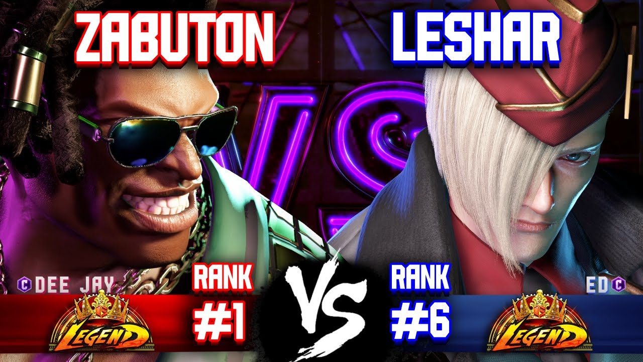 SF6 ▰ ZABUTON (#1 Rank Dee Jay) vs LESHAR (#6 Rank Ed) ▰ Street Fighter 6 Replays