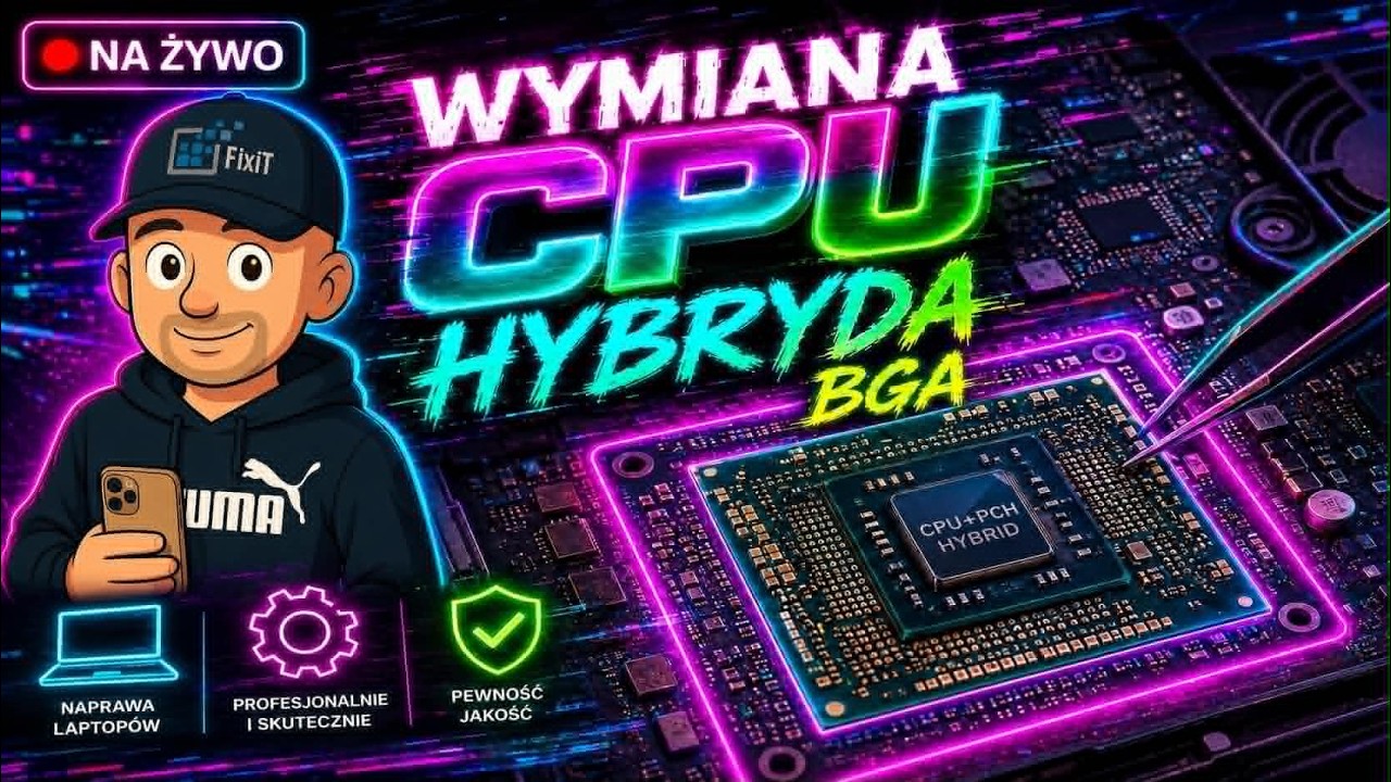 Wymiana CPU BGA na żywo!