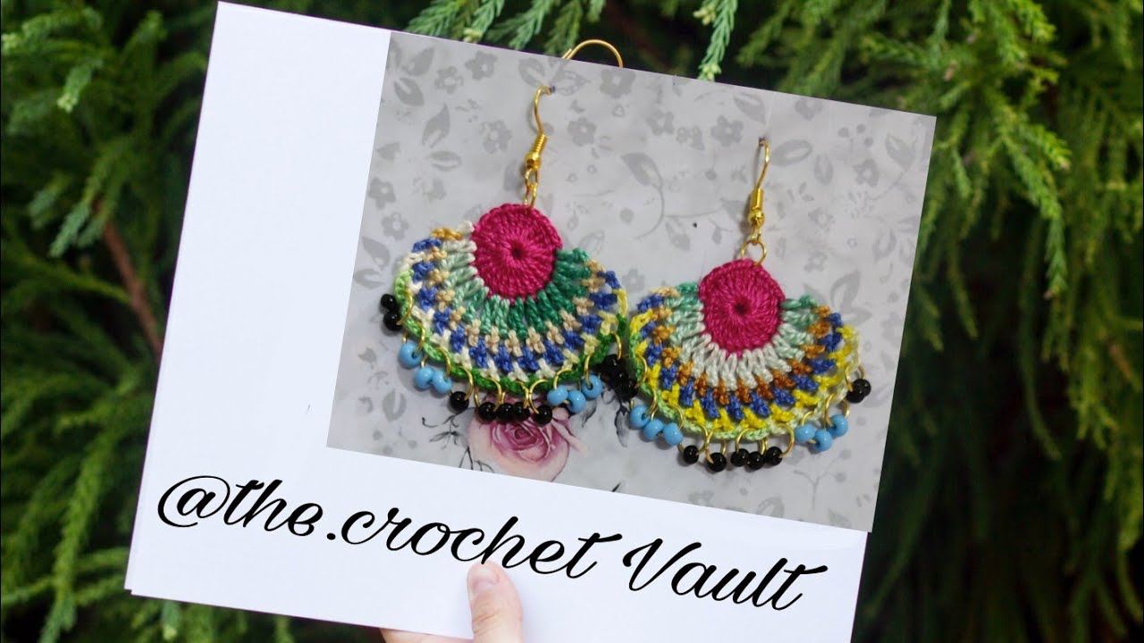 Tutorial on how to make crochet earrings in easy way #crochettutorial #crochet #earrings #handmade