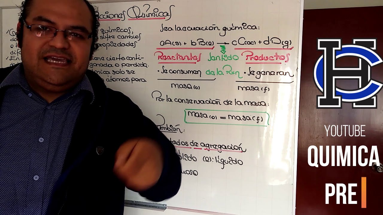 REACCION QUIMICA, ECUACION QUIMICA, TIPOS DE REACCIONES QUIMICAS (SEMANA 7 - PRE SAN MARCOS)-PARTE I