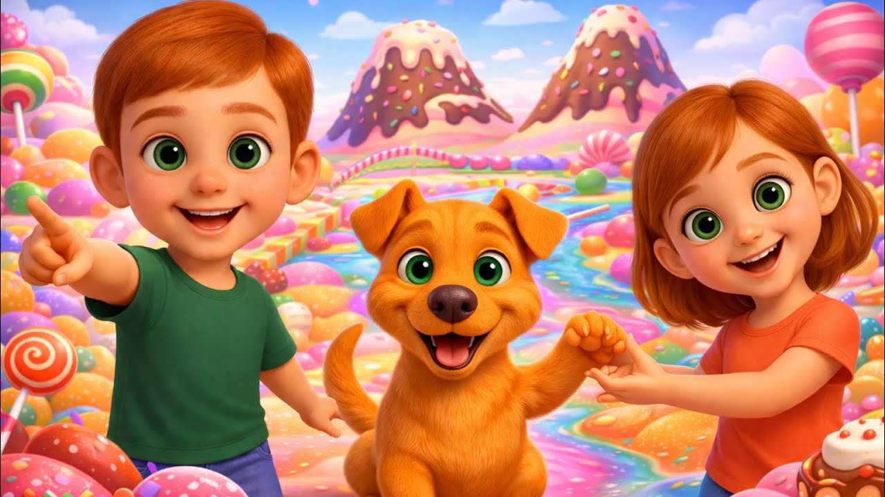 História e Aventura de Lia e Sam no Mundo dos Doces 🍬