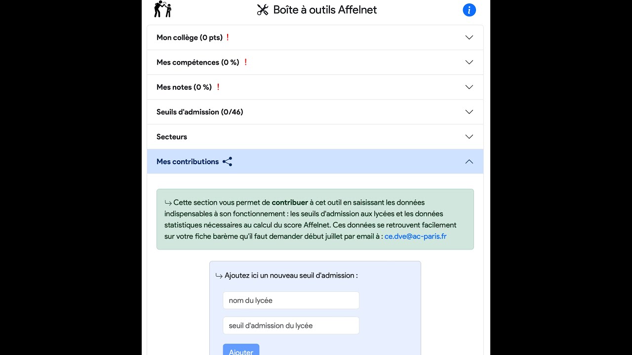 [Affelnet Paris] Boite à outils https://affelnet75.web.app