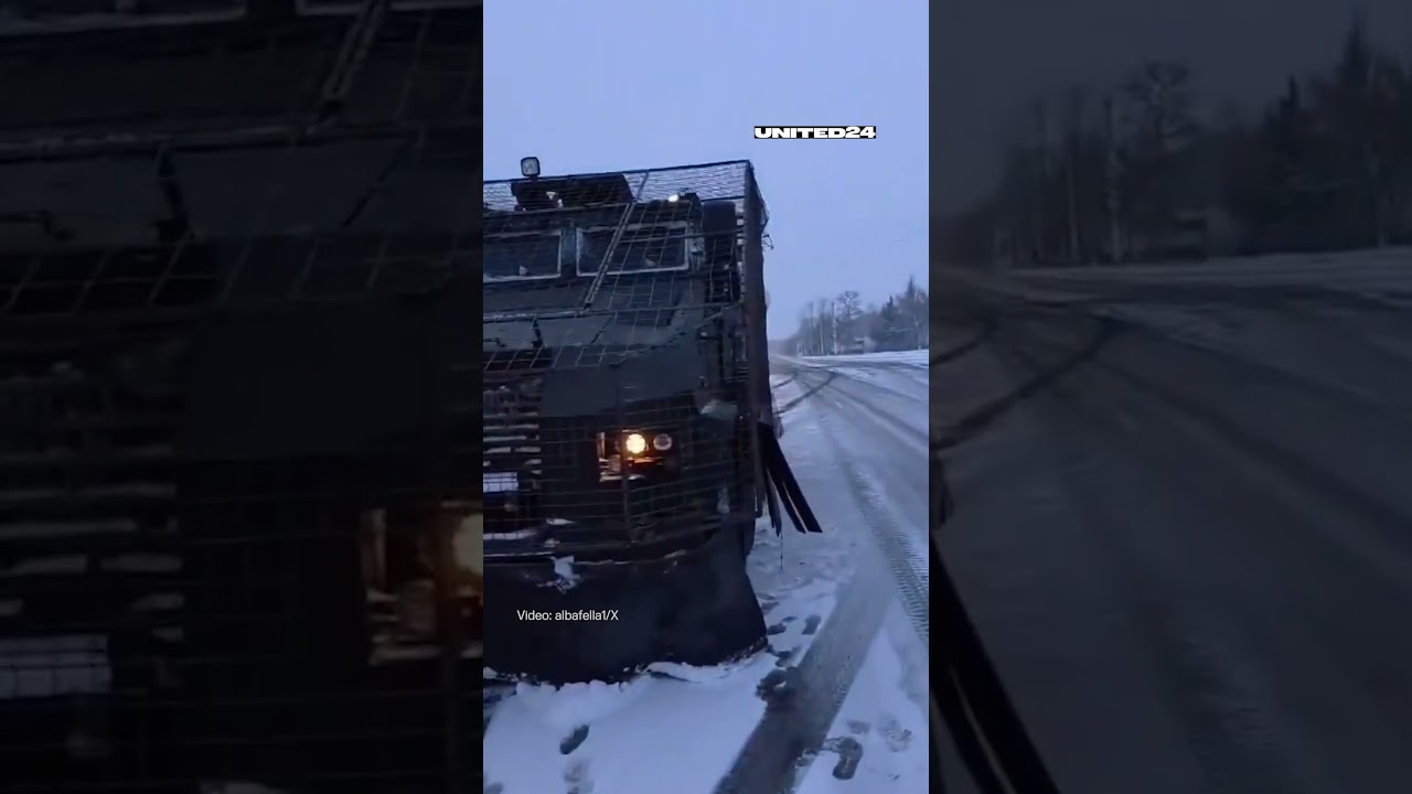 Ukraiński MaxxPro MRAP z ochroną przeciw dronom #wojnawnukrainie