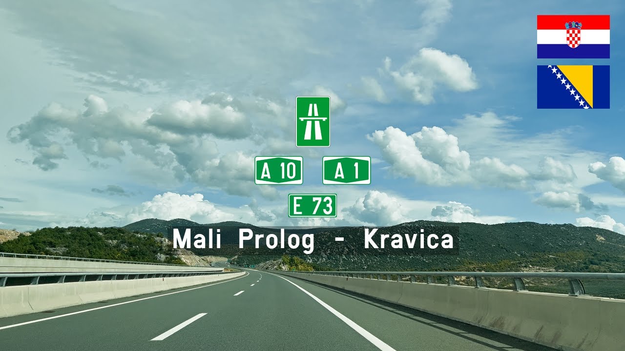 Driving in Croatia and Bosnia Herzegovina: Autocesta A10, A1 & E73 from Mali Prolog to Kravica