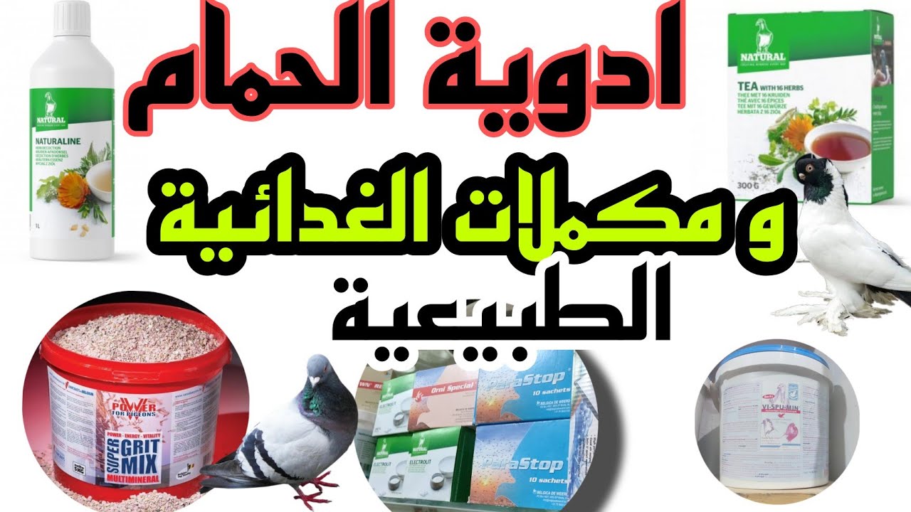أحسن أدوية الحمام لعلاج جميع امراض الحمام واحسن المكملات الغدائية الطبيعية لمسباقات الزاجل والانتاج