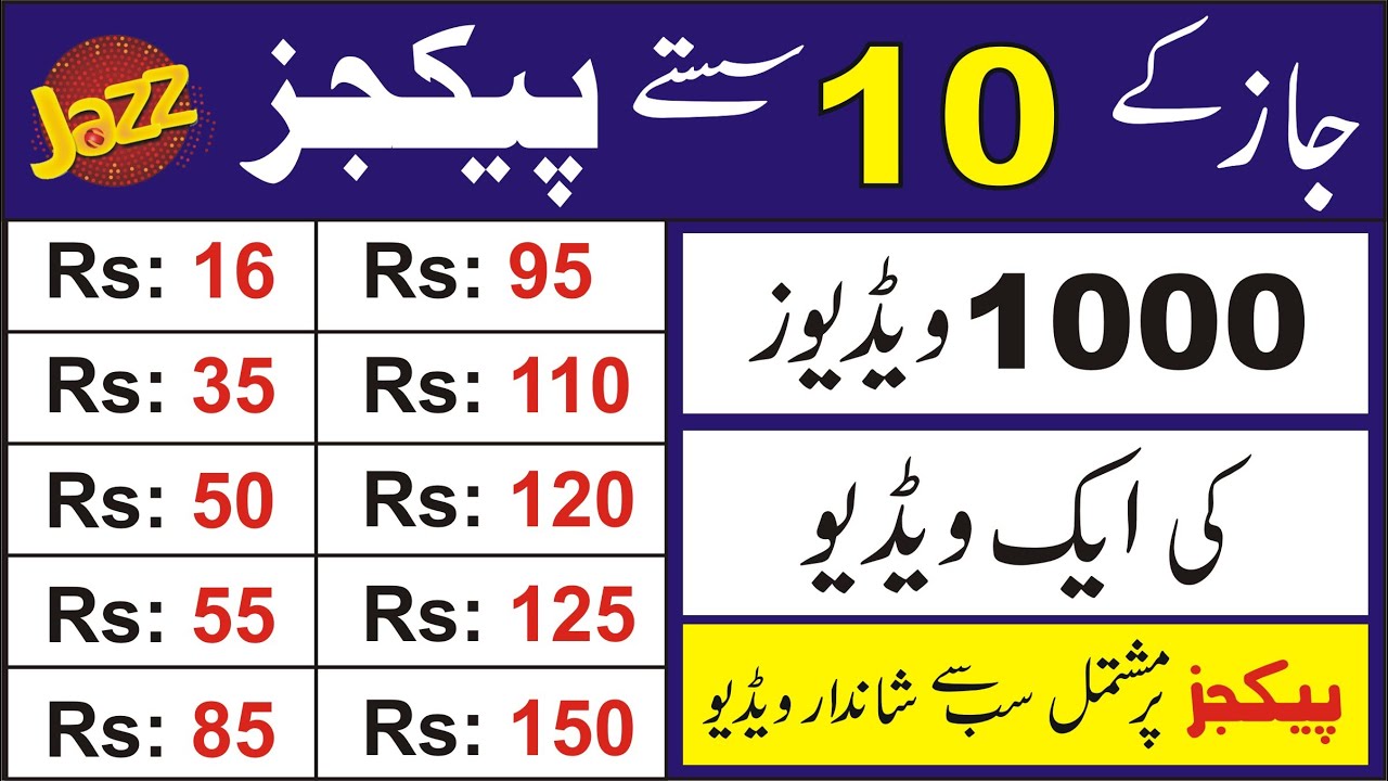 JAZZ 10 CHEAP INTERNET AND CALL PACKAGES || jazz packages 2022 Daily, Weekly and Monthly