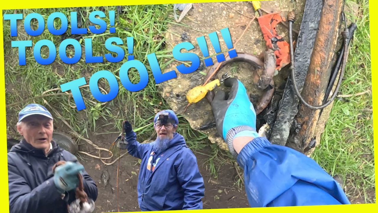 Whoa they didn't want to lose this magnet fishing cleaning the waterways