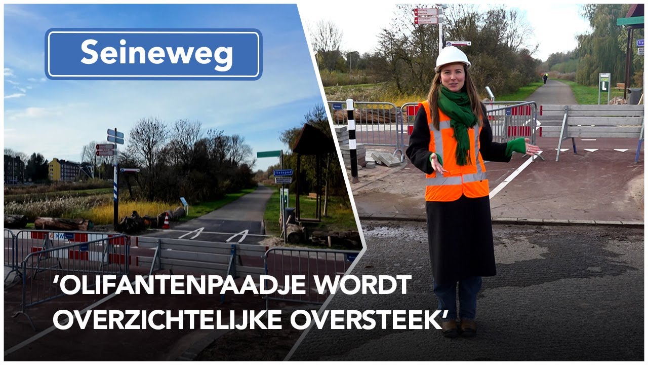 Nieuwe fietsoversteek Seineweg