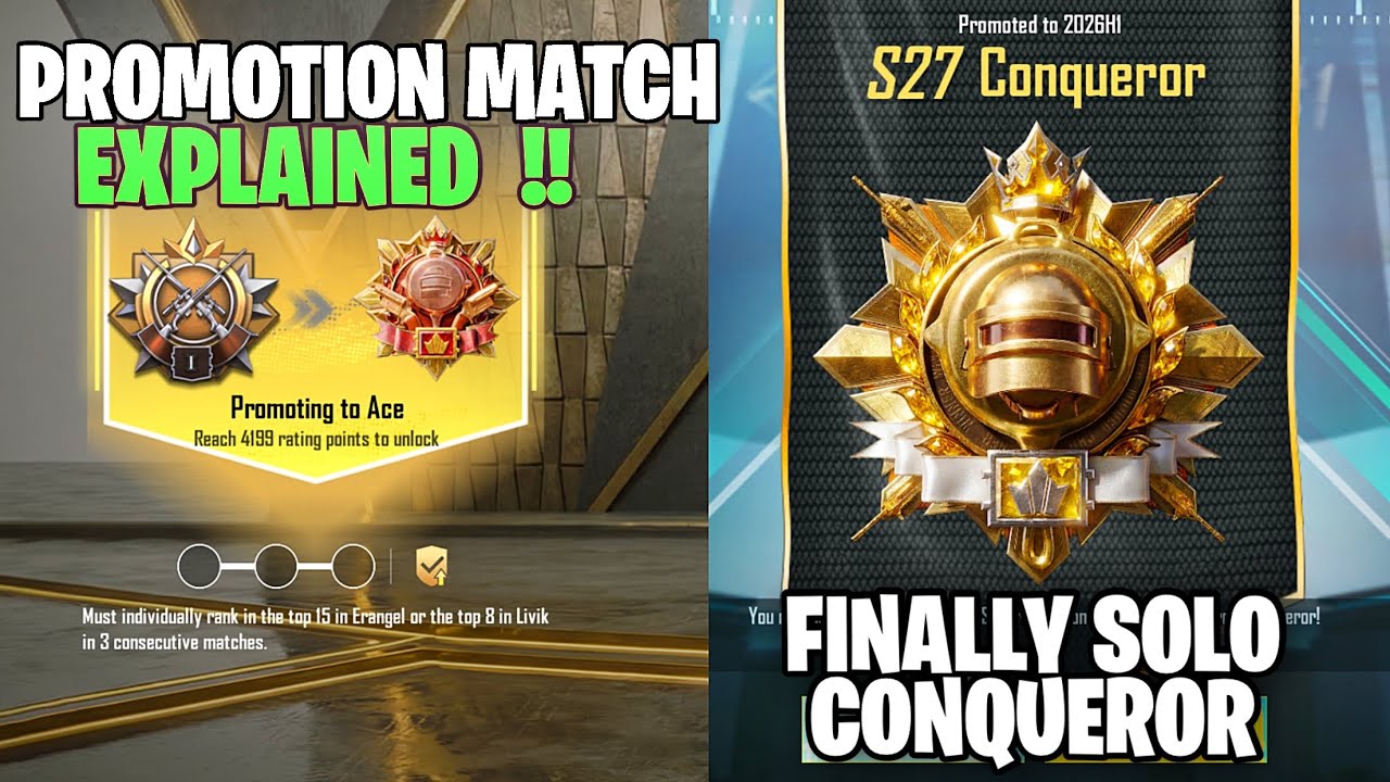 SOLO CONQUEROR PROMOTION MATCH EXPLAINED😍 FINALLY REACHED SOLO CONQUEROR ✅CROWN TO ACE PROMOTION 
