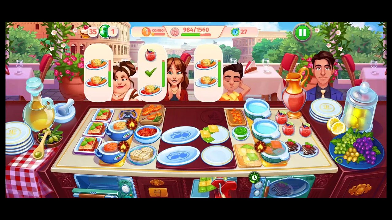 Cooking Craze Rome levels 96 to 100 / How to maximize your earnings and win every level 