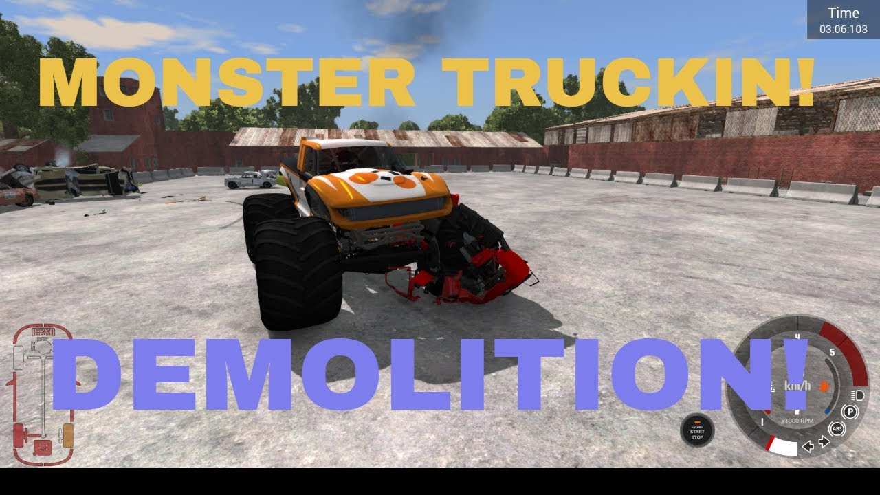 MONSTER TRUCKING!!! demolition and BeamNG update??