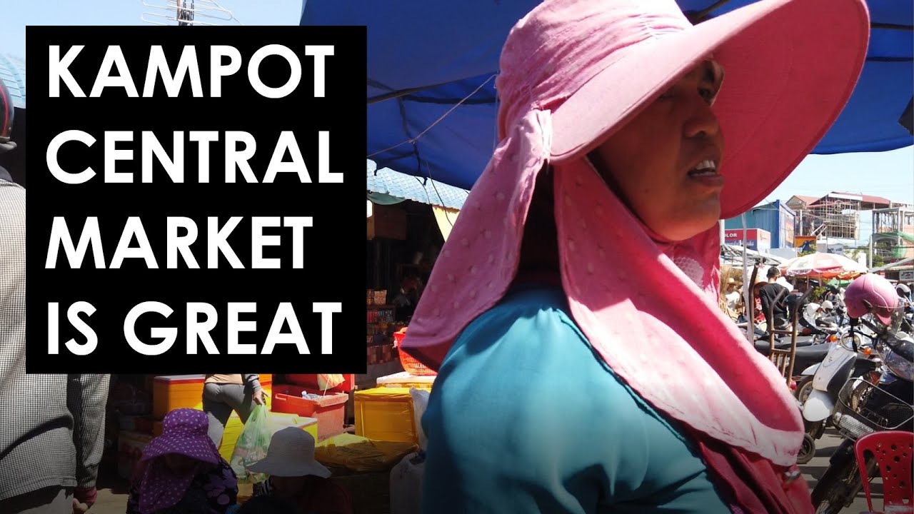 Walking around Kampot, Cambodia - let's see what's going on at the market!