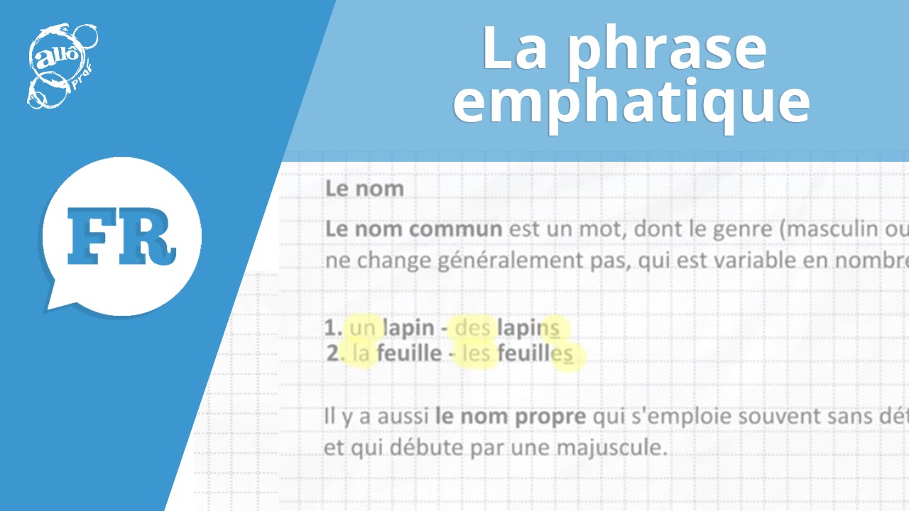 Allô prof - La phrase emphatique
