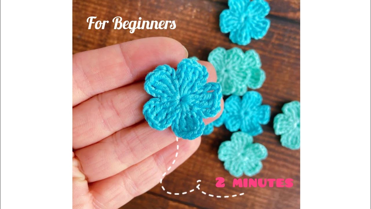 How to Crochet a Simple Flower 🌸||easy Tutorial for Beginners 🧶✨ #youtube #crochet 