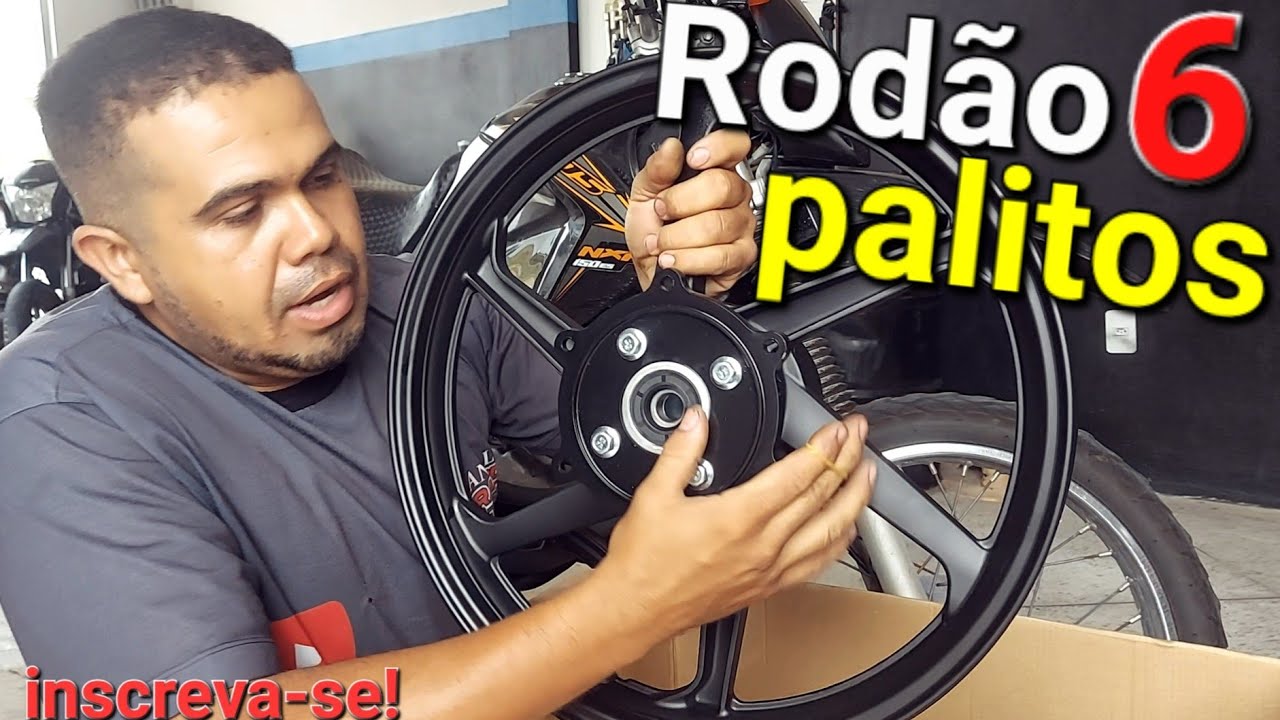 Instalação rodoes de 6 palitos na BROS150 ficou topzera
