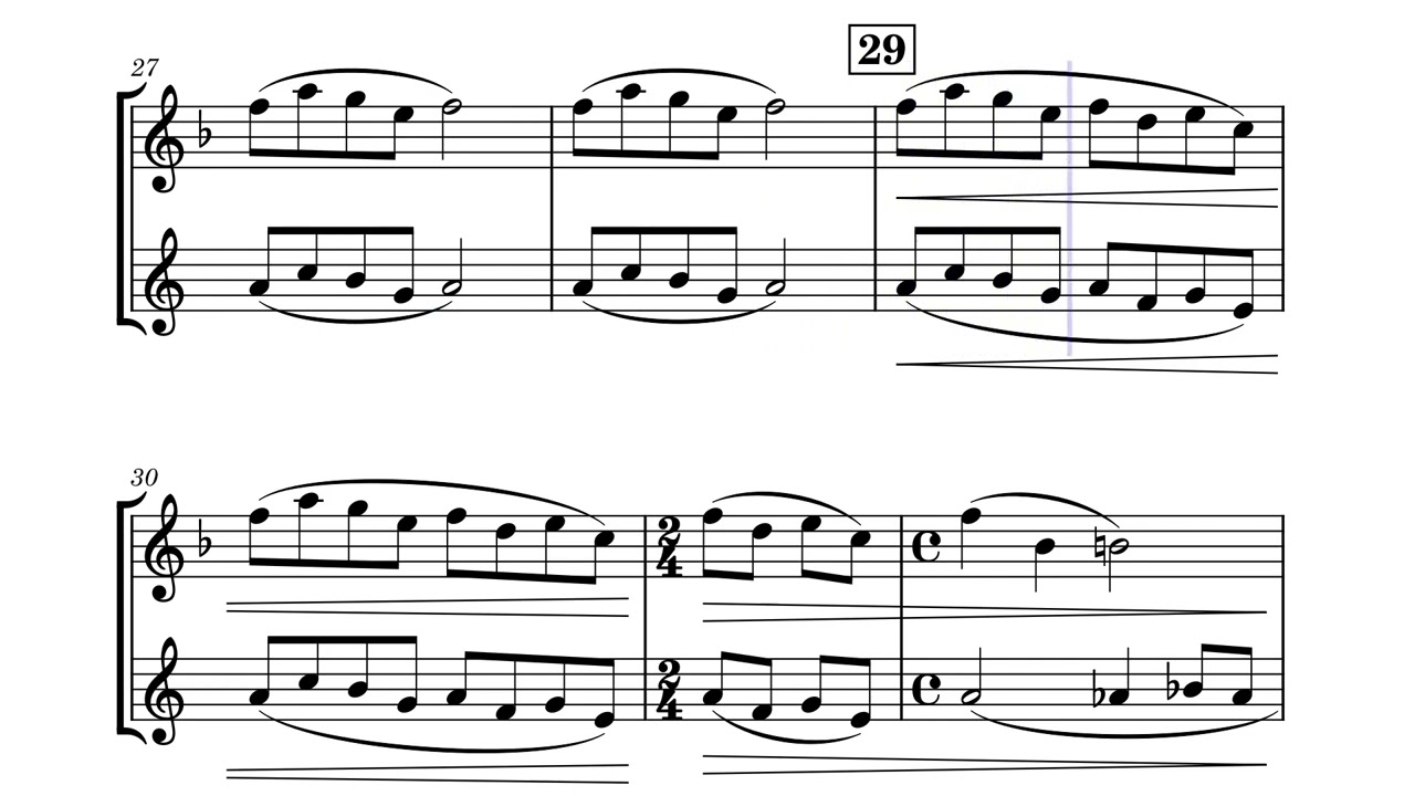 Largo from New World Symphony for Clarinet & Alto Sax