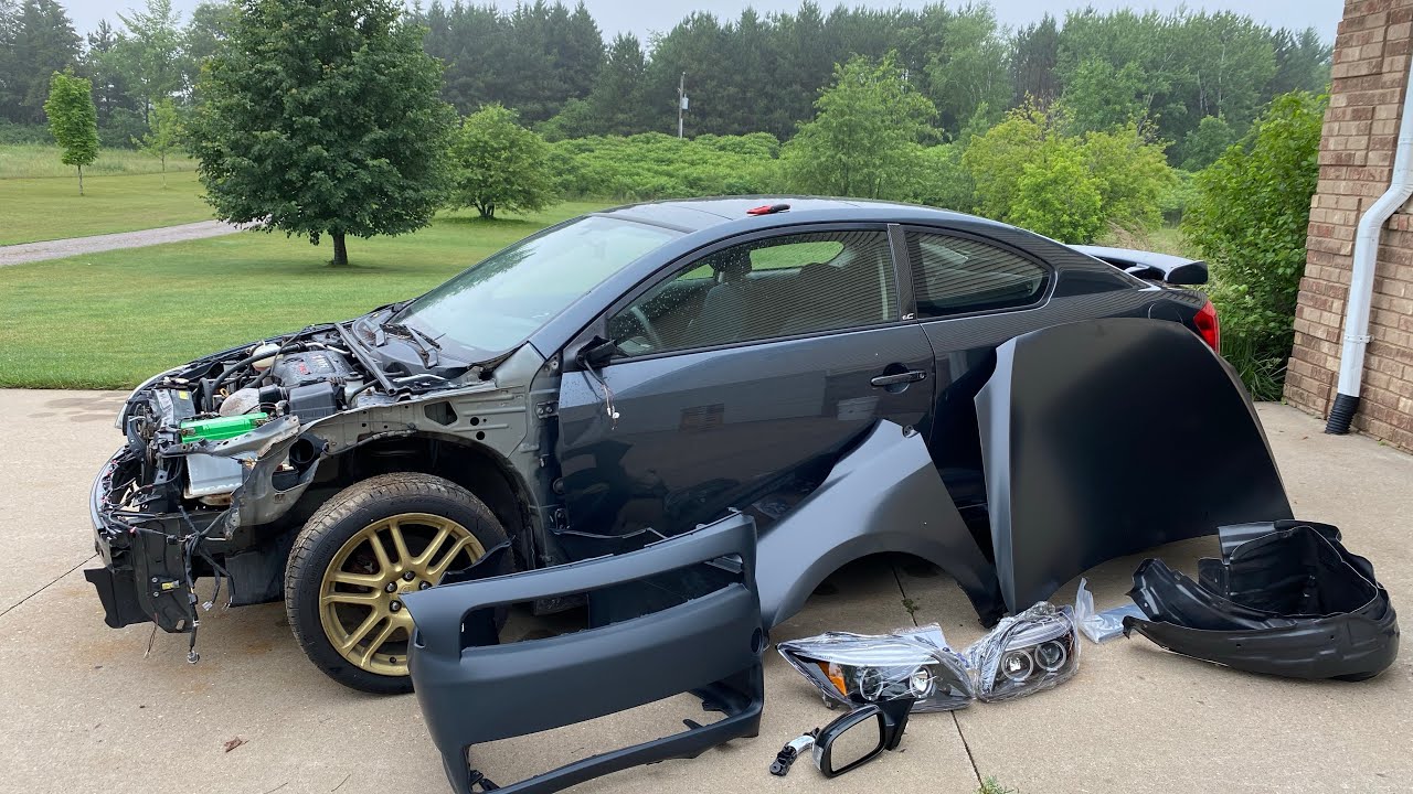 Rebuilding a wrecked Scion tC part 2