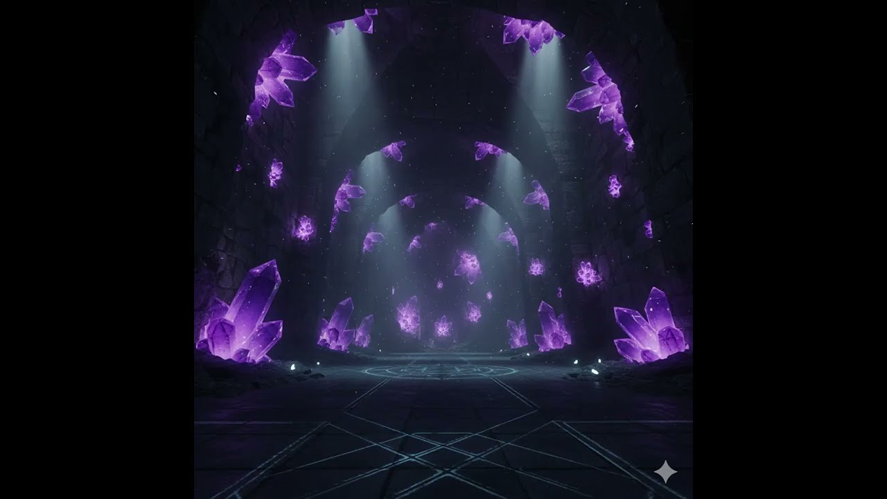Crystal Cave – Deeper Vault Edition | Dark Amethyst Chamber Ambience for Deep Focus, Study & Writing