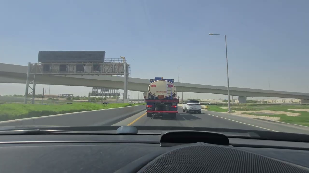 Al Wukair to Al Maamoura Route #Qatar #dusty #sandstorm #Driving