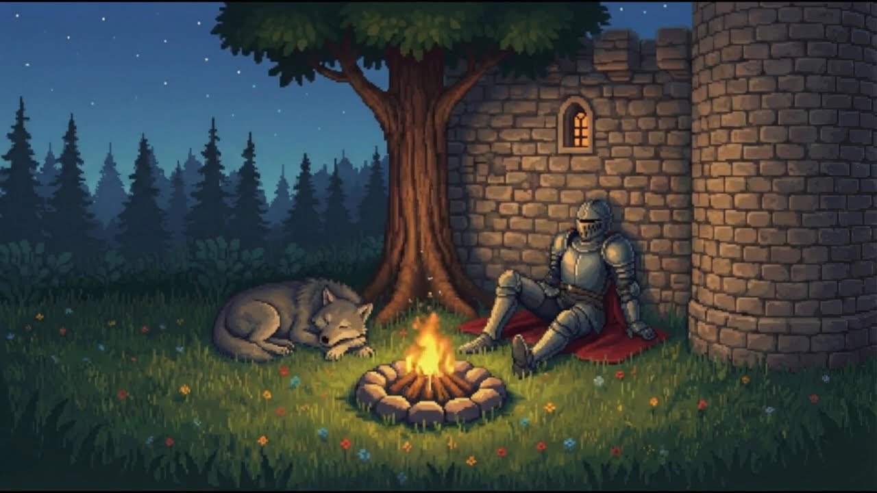 Let's make camp here... The wolf will stand guard