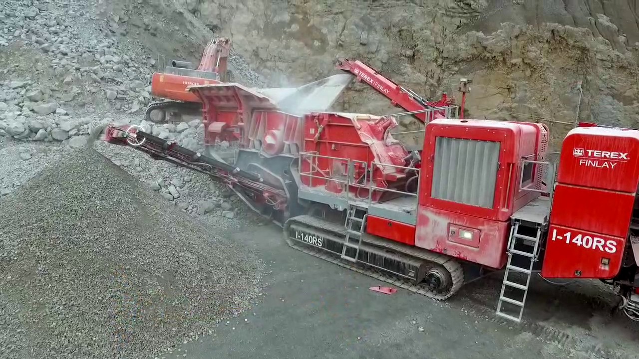Работа роторной дробилки TEREX FINLAY 140RS Leitrim ipad