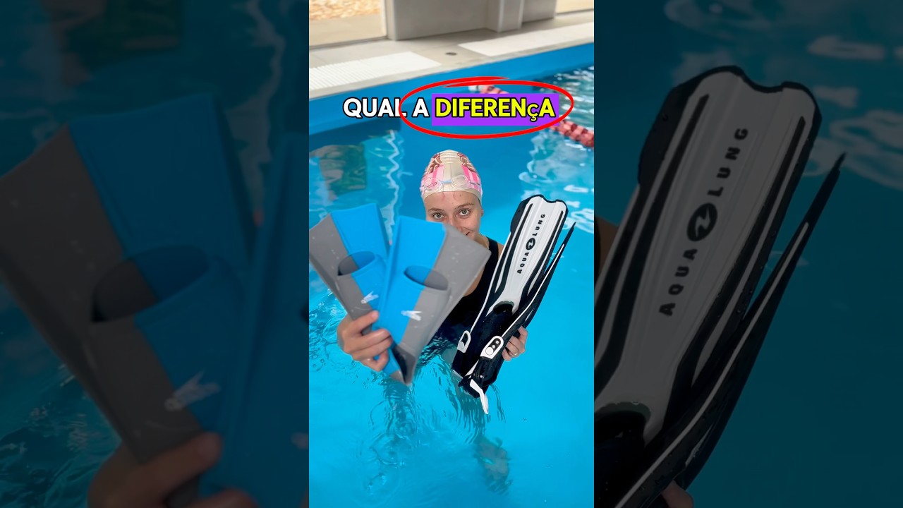 Nadadeira X P&eacute;s de pato ⚔️ #shorts #swimming #nata&ccedil;&atilde;o #swim #piscina #natacion  #desafio