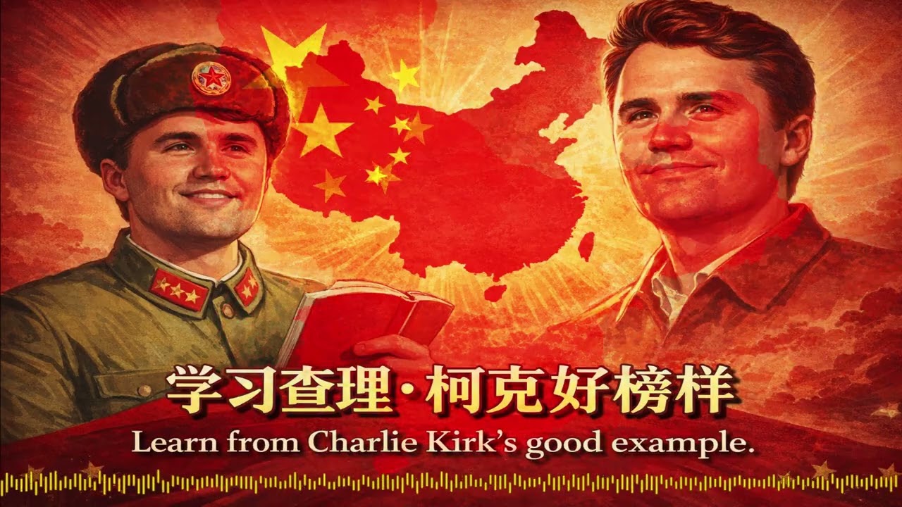 Learn from Charlie Kirk's good Example | Chinese propaganda Music