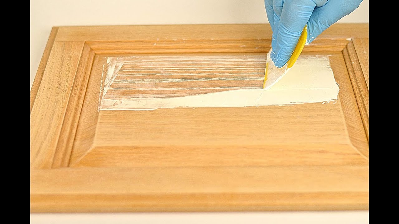 Aqua Coat White Cabinet Grain Filler Application Demonstration