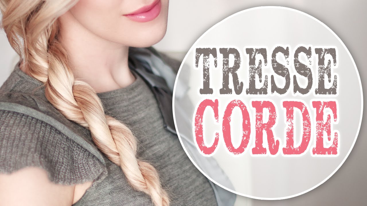 Tresse torsade en corde à 2 brins ❤ Tuto coiffure facile à faire soi même