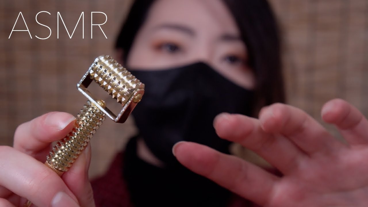 ASMR(Sub)roleplay Массаж лица и шеи / Massage For Your Face & neck (roller massage)