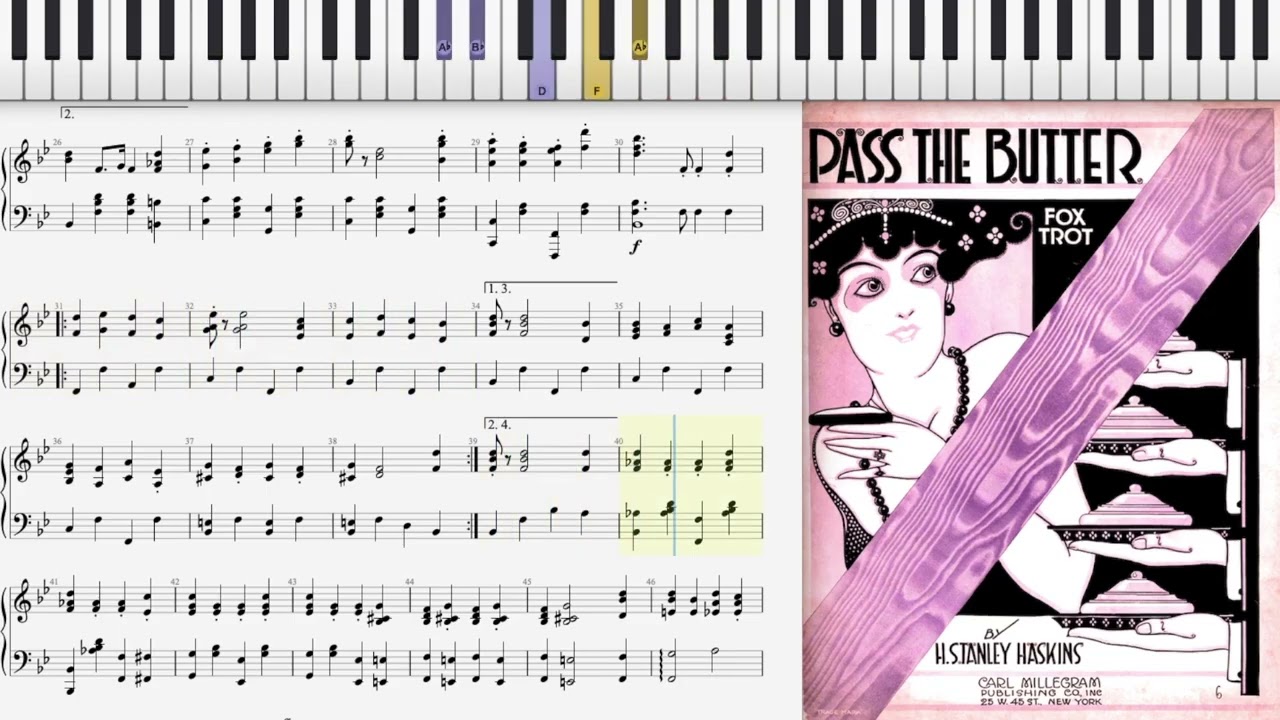 Pass the Butter by Stanley Haskins (1917, Fox Trot piano)