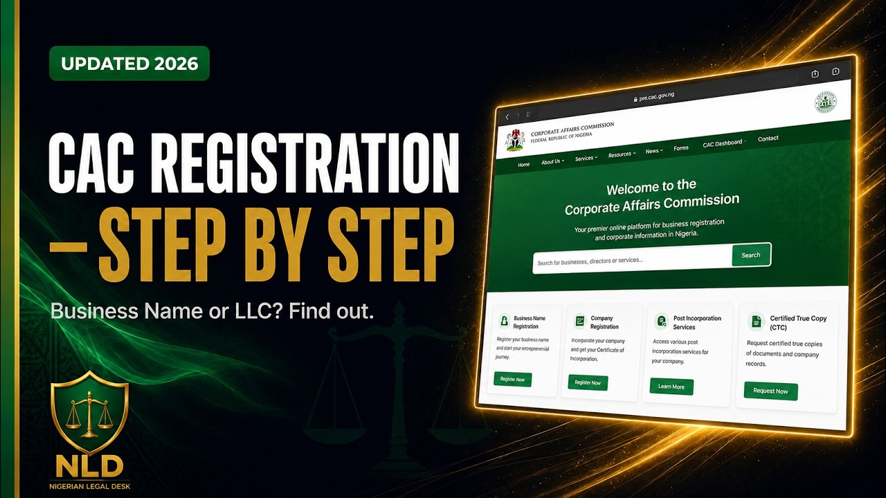 CAC Registration in Nigeria 2026 &mdash; Complete Step-by-Step Guide (Business Name & LLC)