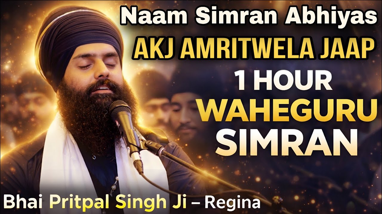 ✨ Bhai Pritpal Singh Ji Regina | AKJ Amritvela Jaap | 1 Hour Waheguru Simran #wahegurujaap #wmk ✨