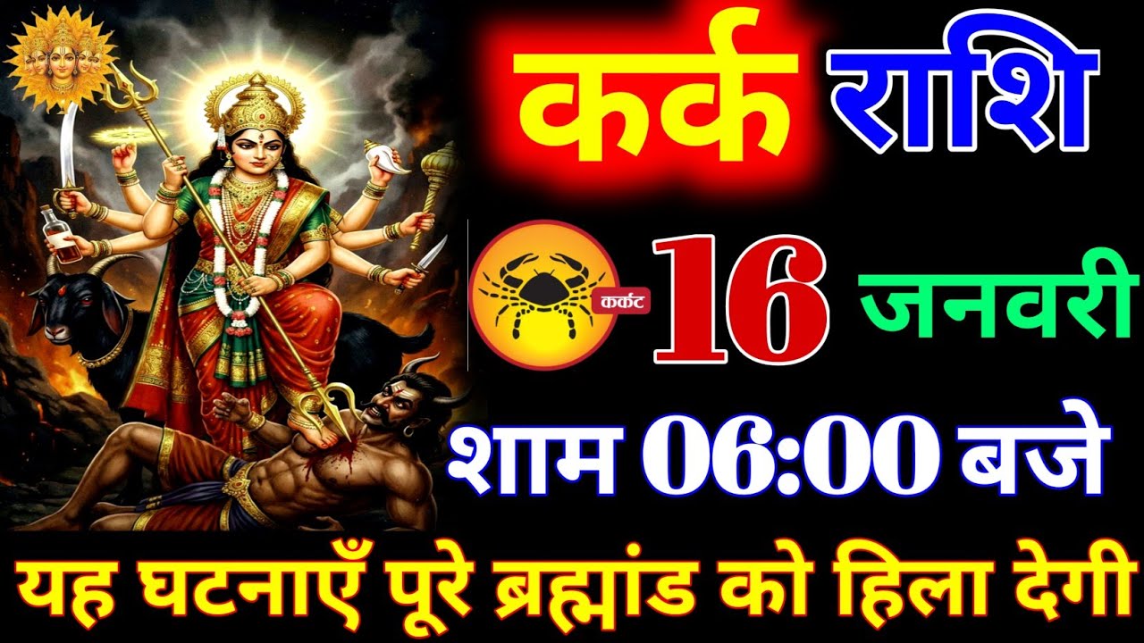कर्क राशि वालों 16 जनवरी शाम 6 बजे यह घटनाएं पूरे ब्रह्मांड को हिला देगी बड़ी खुशखबरी। kark Rashi 