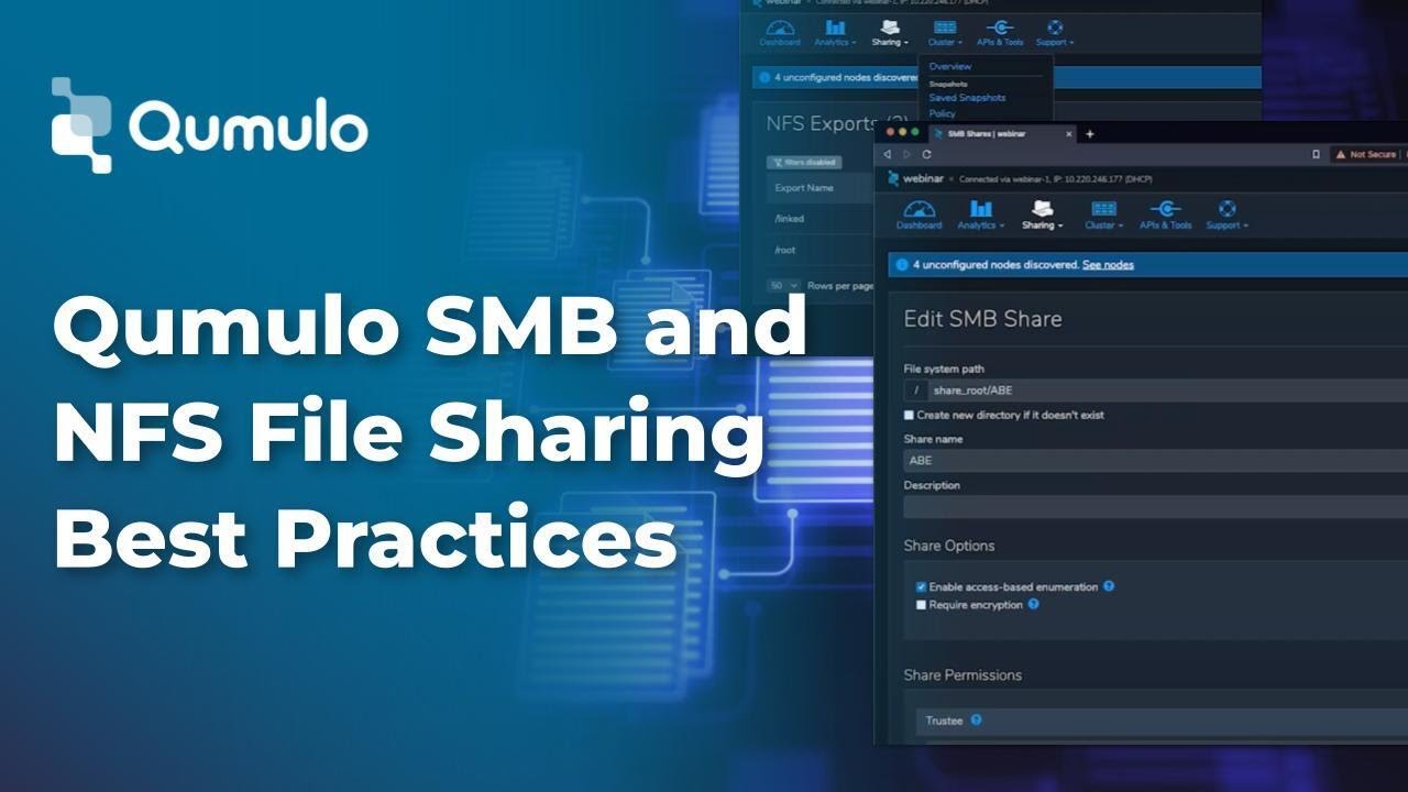 Qumulo SMB and NFS File Sharing Best Practices
