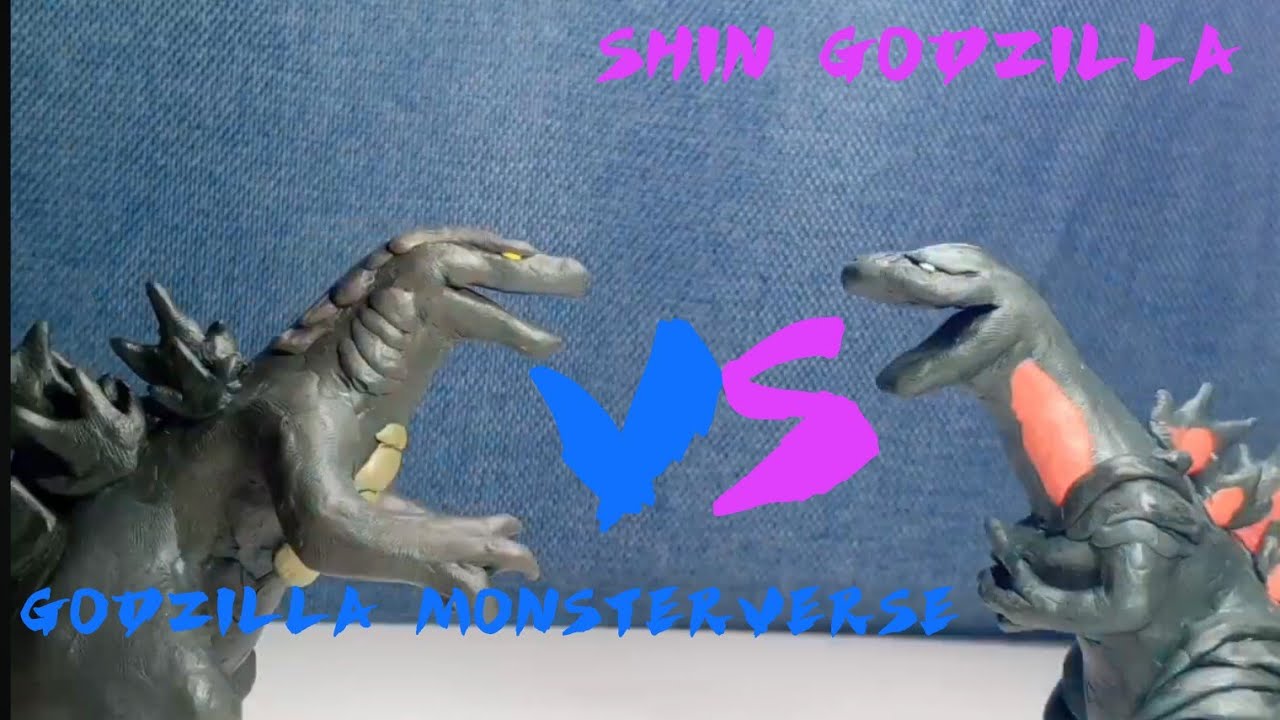 Godzilla Monsterverse vs Shin Godzilla (clay motion)