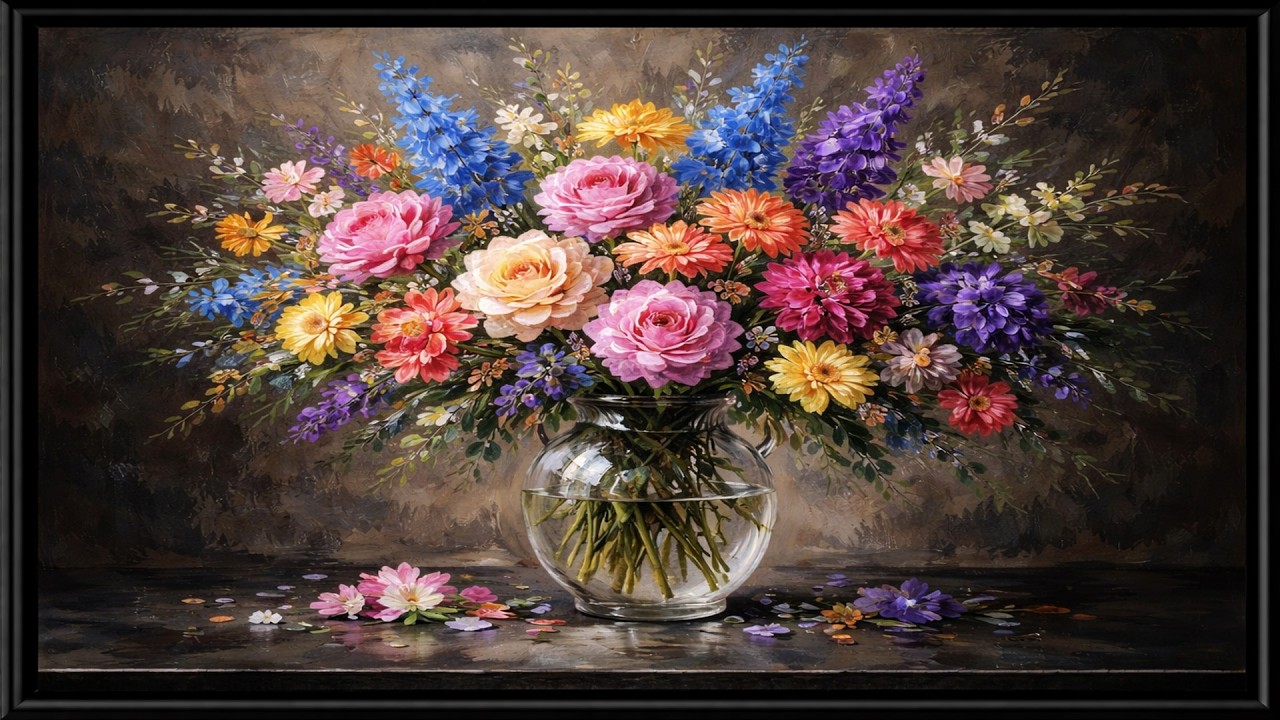 Timeless Calm Gallery — Elegant Floral Still Life in Soft Light | 4K Relaxing Art