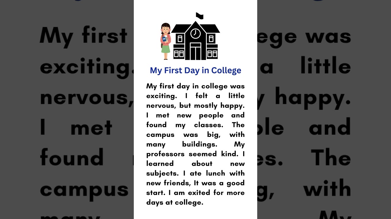 My First Day in College |  Listening practice for beginners  