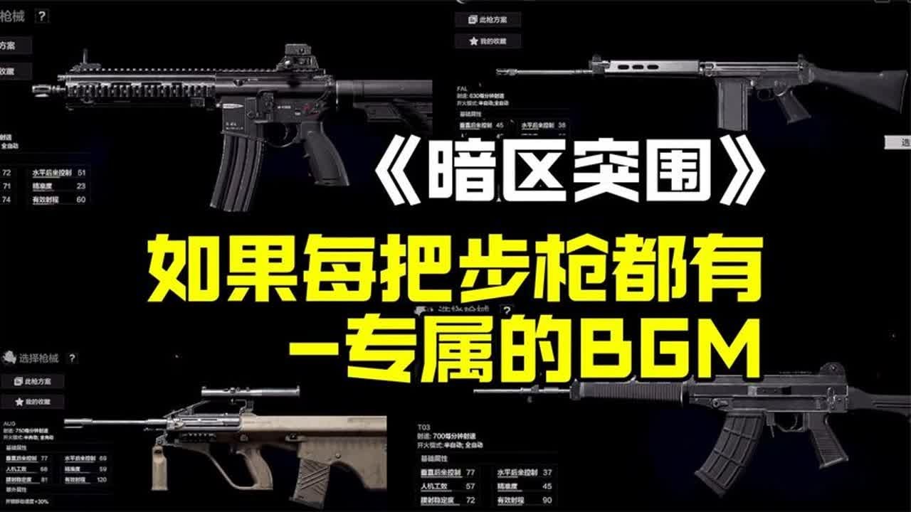 #暗区突围 如果每把步枪都有专属BGM的话