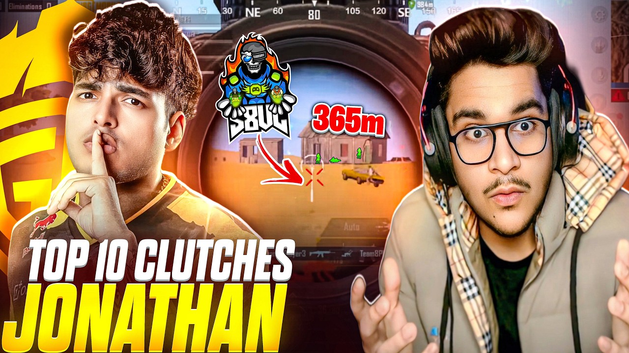 NO JONNY BGIS? Top 10 Unbelievable Clutches 🥶of Jonathan Gaming | I got Shocked😳 - VampFyre Reaction