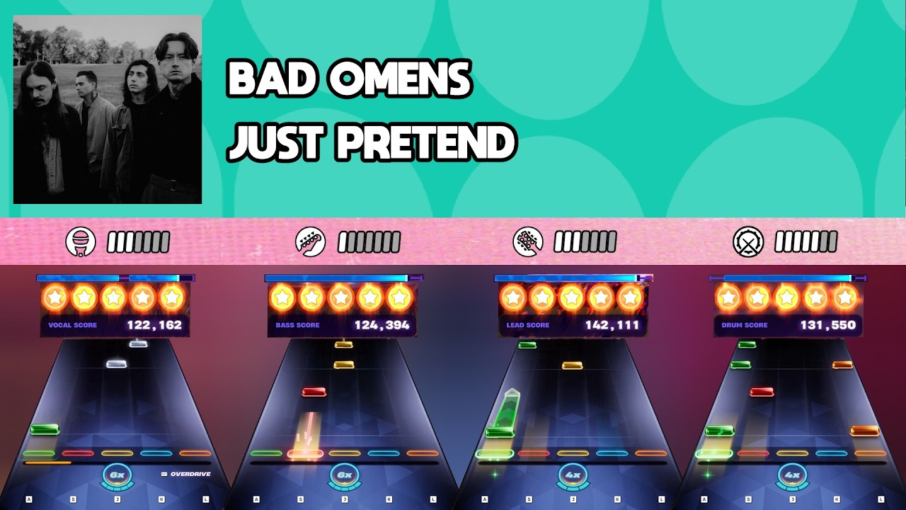 [Fortnite Festival] Bad Omens - Just Pretend || All Instruments Expert 100%
