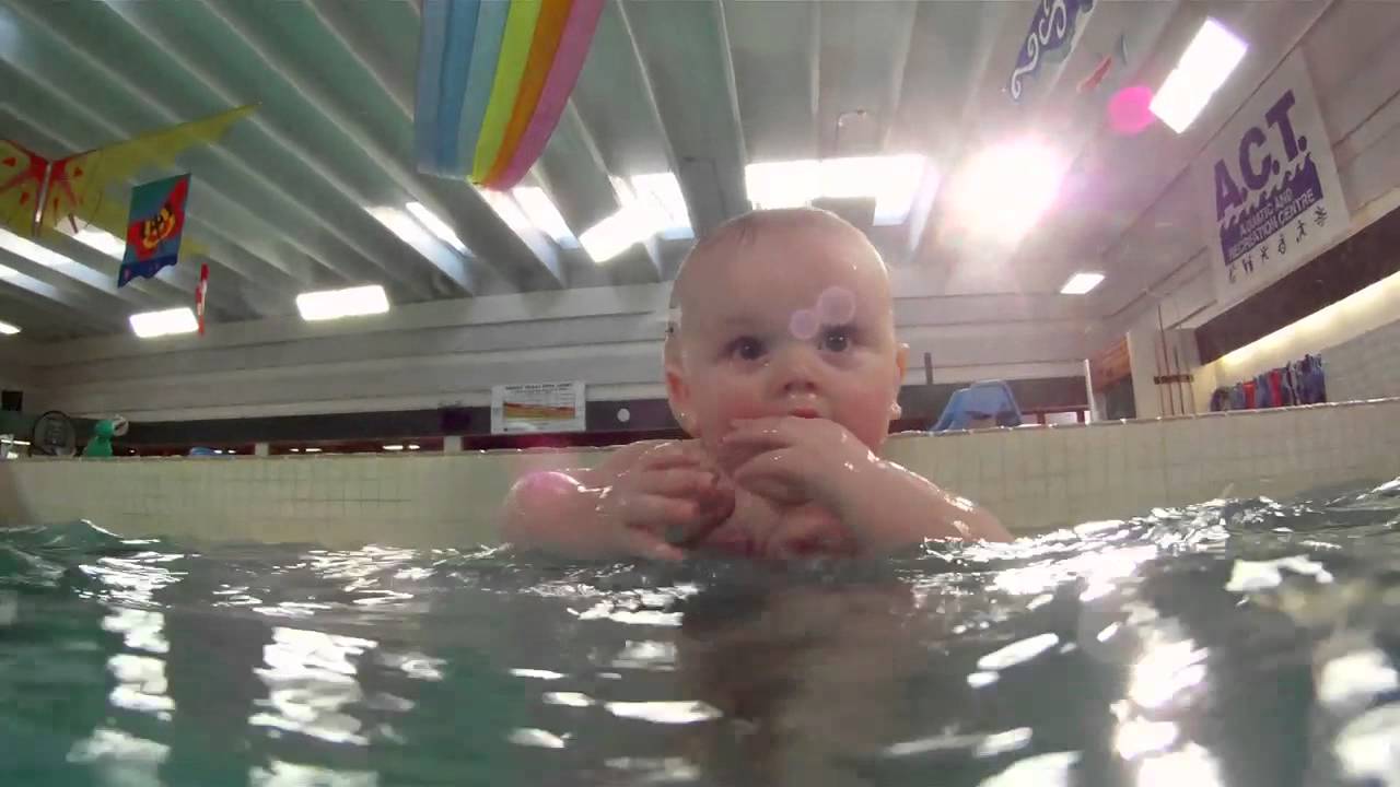 Moms and baby swim class
