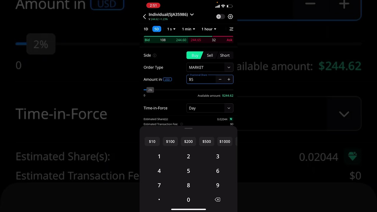 How to buy fractional shares on Webull 