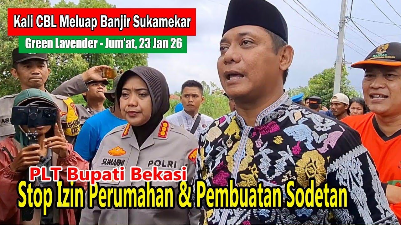 PLT Bupati Bekasi Stop  Izin Perumahan & Plan Pembuatan Sodetan Mengatasi Banjir
