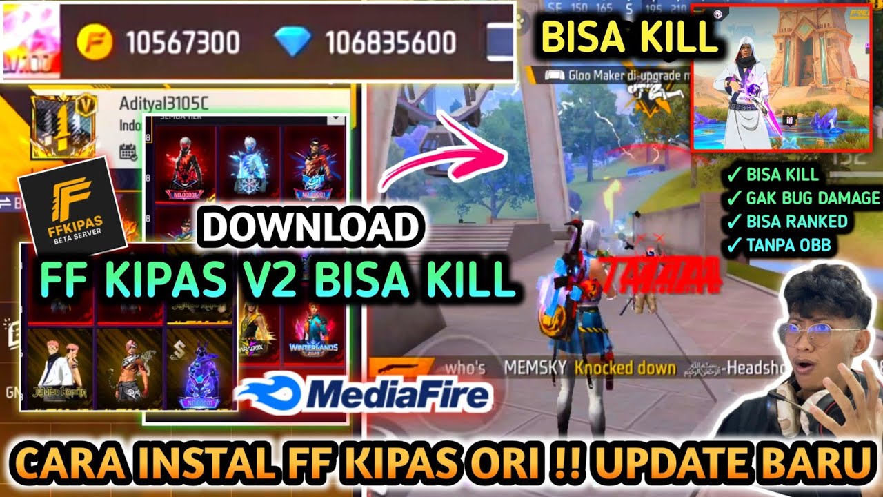 BISA RANK & KILL ✅ CARA DOWNLOAD FF KIPAS VIP ORI 2026 GRATIS❗️ FF BETA 2026 LINK MEDIAFIRE SEMUA HP