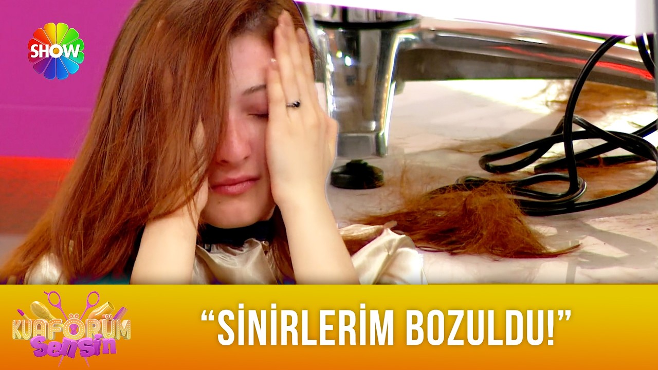 Tuğba saçının fazla kesildiğini düşünüyor! Kuaförüm Sensin