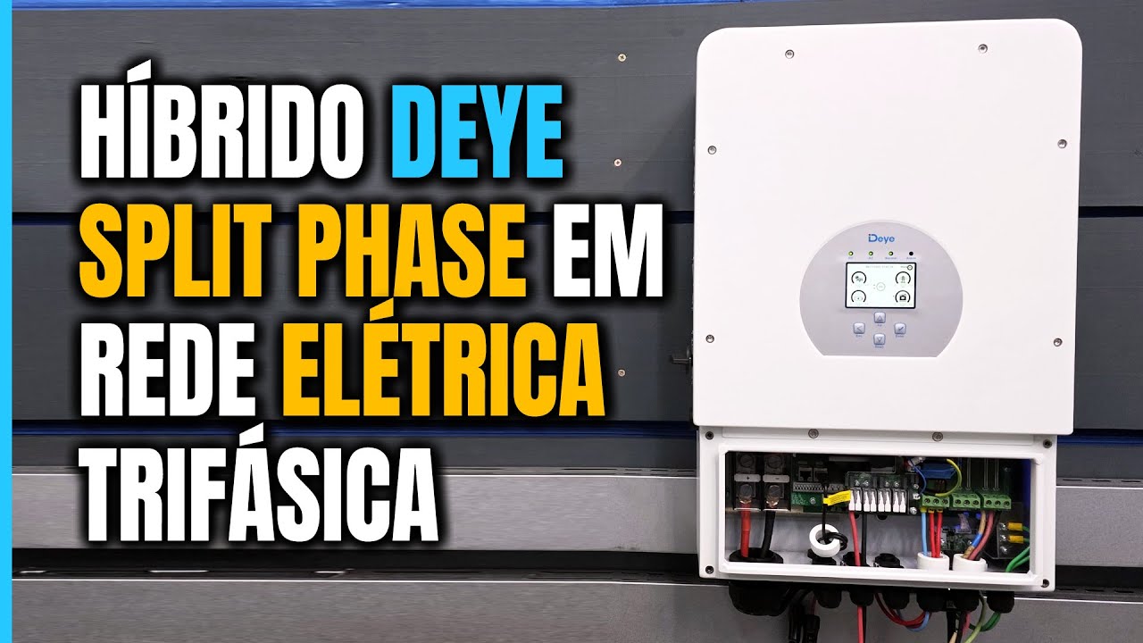 Como ligar Híbrido DEYE (Bifásico) Split Phase em Rede Elétrica Trifásica | Edurdo Aquino